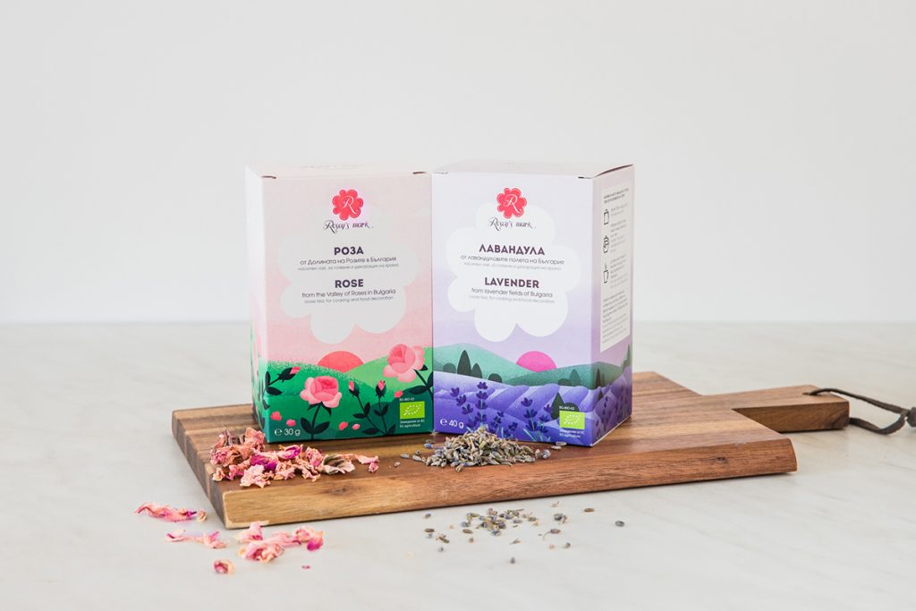 Lavender and Rose - edible flowers