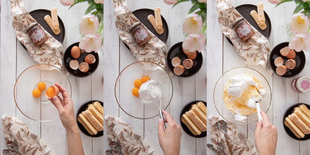 Tiramisu s rozi - recepta