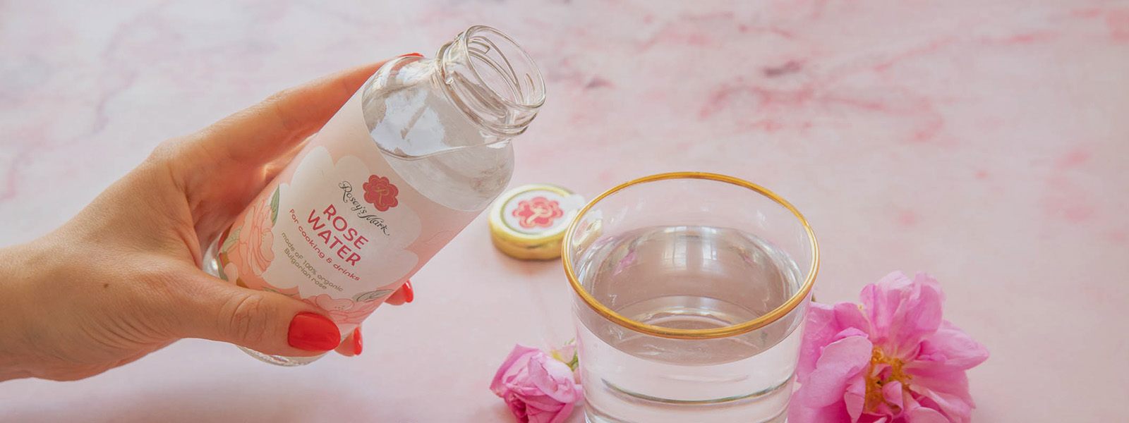 Rosey's Mark Rose water for cooking and drinks